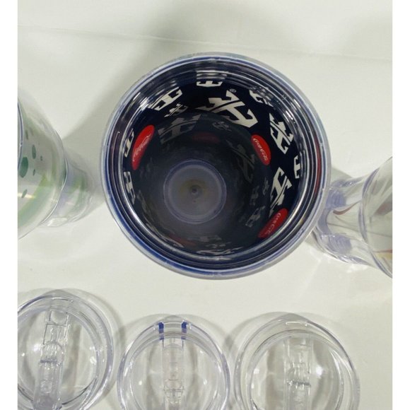 Royal Caribbean Drink Soda Package Plastic Tumblers Cups Coca Cola Set Of 3 - Picture 10 of 12